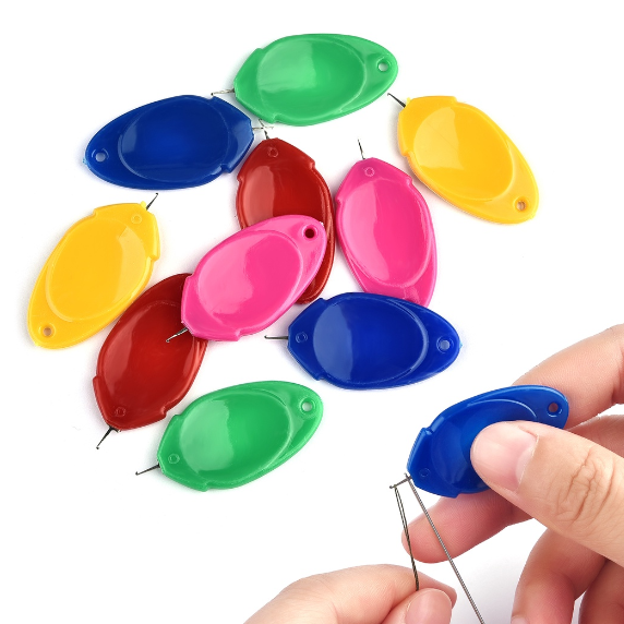 10pcs Needle Threader Elderly Easy Guide Needle Device DIY Mixed Color Inserter Tool Hand Needlework Craft Sewing