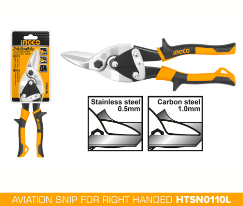 Ingco 10-Inch Aviation Snip Right HTSN0110R / Left HTSN0110L / Straight HTSN0110S Iht