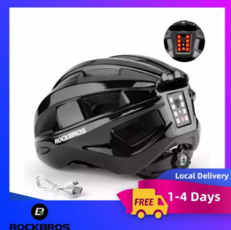 Rockbros Cycling Helmet Night Safety Helmets With Warning Light Bike Helmet USB Rechargeable light Bicycle accessories