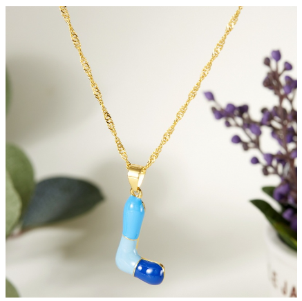 Dropping Oil 26 English Letter Pendant Necklace Fashion Colorful Letter Necklace Men's and Women's Jewelry