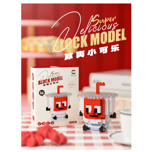 Mini Bricks Toys Trendy Fruit Happy Food Set Creative Desktop Decorations Birthday Gifts F12