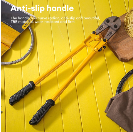 Deli 12″/14"Industrial Bolt Cutters Heavy Duty Manual Cutter Rubber Grips EDL2687