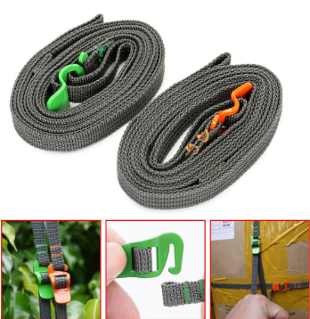 WMES1 Load 125kg Luggage Lash Belt Strap Nylon Camping Strap Cargo Tie Down Camping Hiking Durable With Cam Buckle 200CM Travel Kits