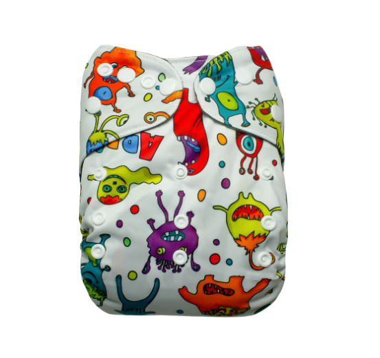 Cathy Baby Charcoal Inner Cloth Diaper Printed One Size Reusable Washable Pocket Bamboo Charcoal Cloth Nappy N14