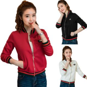 Jacket for Women Womens Apparel Long Sleeves Medium Coat with Zipper Formal Jacket Zipper Long Sleeve Korean Style