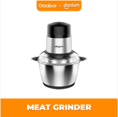 GAABOR X DONLIM Stainless Steel 3 Dimensional Blade 300W Intensity Wear Resistant Meat Grinder 2L