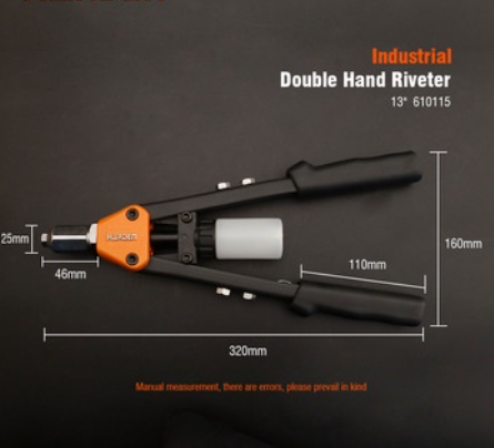 Harden 610115 13" Heavy Duty Double Arm Riveter (Industrial) Aluminum Hand Rivet Nut Tool