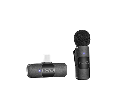 Boya BY-V10 / BY-V20 Ultracompact 2.4GHz Wireless Lavalier Microphone System for USB-C Port Devices