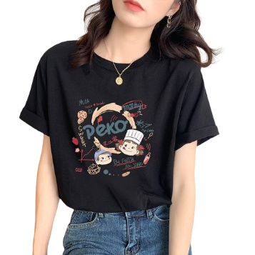 Lovito Women Casual Cartoon Pattern T-Shirt LNE43507
