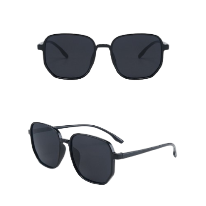 Lovito Women Casual Plain Basic Sunglasses LFA05271 (Black)