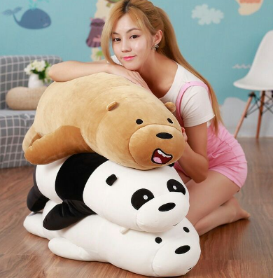 Big Size We Bare Bears Lying Plush Toy With Tag 80cm/ 31.5inch