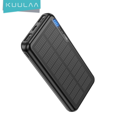 KUULAA 20000mAh Power Bank Solar Charger Mobile power backup battery for Apple Samsung