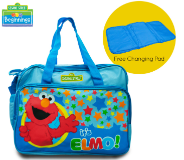 Sesame Street Beginnings 2Way Multi-Function and Durable Diaper Bags with Free Changing Pad Bag