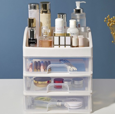 Plastic 3 Tier Layer High Quality Make Up Organizer With Drawer