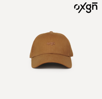 OXGN Embossed Logo Cap For Men And Women (Tan/Dark Khaki)