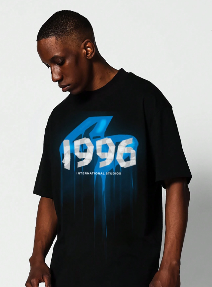 SUMWON Tee With Number Tape Graphic Print