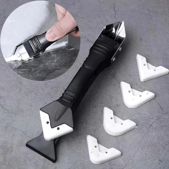 5 In 1 Caulk Remover Tools Kit, Grout Removal Tool, Sealant Finishing Tool, Glue Angle Scraper Tool For Window And Sink Renovations