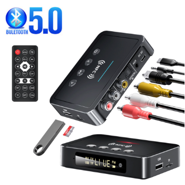 Bluetooth 5.0 Receiver Transmitter FM Stereo AUX 3.5mm Jack RCA Optical Wireless NFC Bluetooth Audio Adapter For TV PC Headphone Sooner