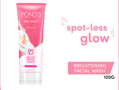 Pond's Bright Beauty Facial Foam with Niacinamide and 4D Hyaluronic Acid for a Spotless Glow 100g