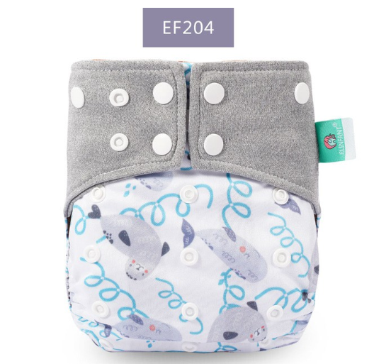 Elinfant Coffee Fiber Inner Baby Cloth Diapers Double Gusset Washable Baby Nappy Without Insert E12