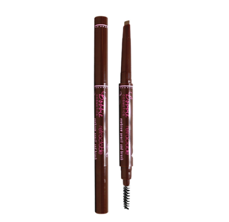 Bobbie Cosmetics Retractable Eyebrow Pencil with Brush in Medium Brown