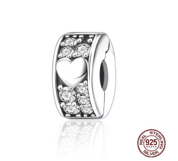 Authentic 925 Sterling Silver Blue Crystal Enamel Heart Charm Fit Women Bracelet Friend Surprise Birthday Jewelry Beads Gift 0021