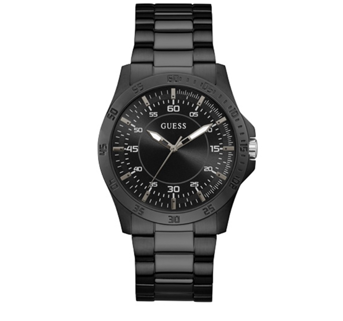 Guess Classic Black Stainless Steel Watch For Men GW0207G2