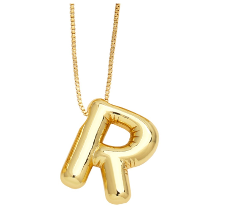 Fashion 26 Letter Pendant Gold Plated Necklace Style Versatile Collar Chain Women's Friends Commemorative Jewelry Accessories Gift R