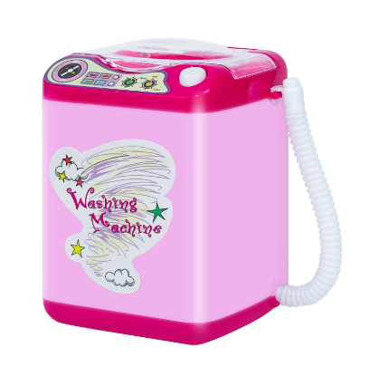Mini Electric Washing Machine Dollhouse Toy Very Useful Wash Makeup Brushes