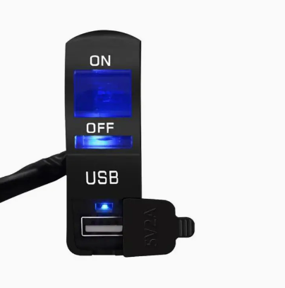 Motorcycle Phone Charger Waterproof LED Indicator On/Off Switch Motorcycle Handlebar Mount USB Phone Charger With Switch