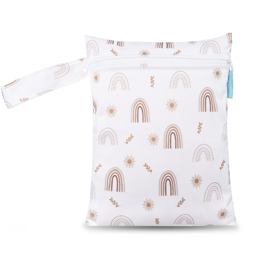 18x25cm Baby Diaper Bag Cartoon Print Wet Dry Bags Nappy Zipper Handbag Stroller Carry Pack Travel Outdoor Wet Diaper Storage Bags s19