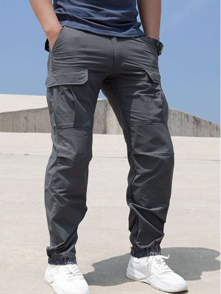 Manfinity Homme Loose Fit Men's Cargo Pants With Flap Pockets And Side Pockets