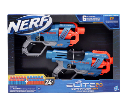 Nerf RD-6 Commander Elite 2.0 2 Pack Blaster