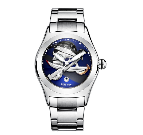 Binbond Original Luxury Fashion Men's Watch Male Pirate Skull Luminous Calendar Quartz Stainless Steel Men's Watch 4