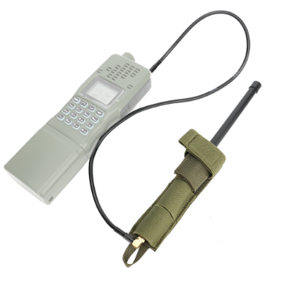 Tactical Radio Antenna Relocation Cable Pouch Molle Modular Vest Strap Bag Holder PRC152/148 MBITR UV-13 PRO Plus Walkie Talkie