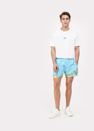 OXGN One Piece Graphic Board Shorts For Men