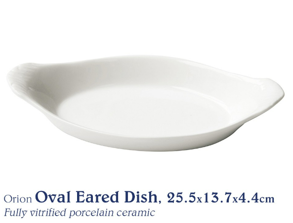 Chef's Classics Orion Ceramic Oval Eared Dish, 25.5x13.7x4.4cm
