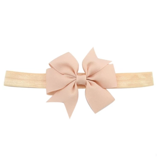 Cute Kids headband Kids Chiffon Bowknot Headbands Solid Color Hair Bows Hair Band Accessories H15