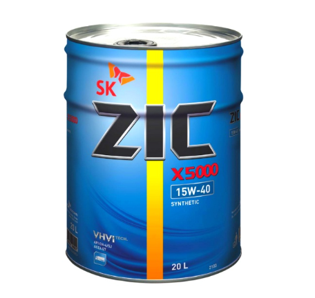 SK ZIC X5000 15W-40 Synthetic Heavy Duty Diesel & Gasoline Engine Oil 20L