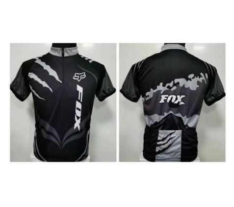 Men's Short Sleeve Cycling Summer Sports Bicycle Jersey With Back Pocket