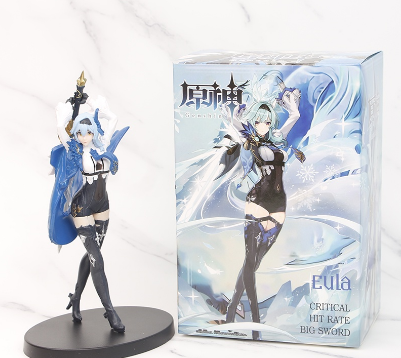 17cm Anime Figure Genshin Impact Eula PVC Action Figure Collection Model Doll Toys