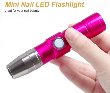 Nail LED Mini Flashlights for Nails Drying Lamp Rechargeable & Portable Nail Dryer for Nail UV Gel
