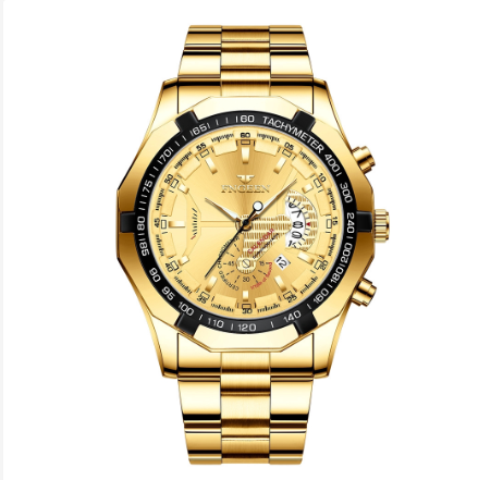 FNGEEN S001 Men's Quartz Watch ALL GOLD