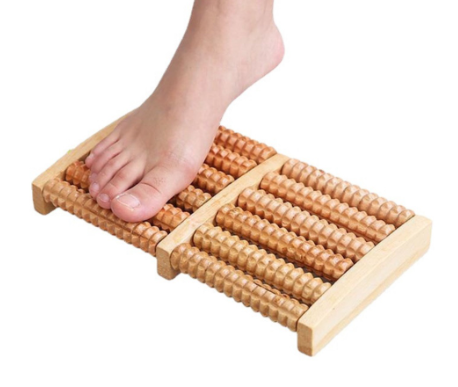 5 Row Wooden Foot Roller Wood Massage Reflexology Relaxation Relief Anti Cellulite Foot Massager