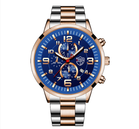 Original Luxury Fashion Luxury Stainless Steel Men's Luminous Calendar Waterproof Watch 001