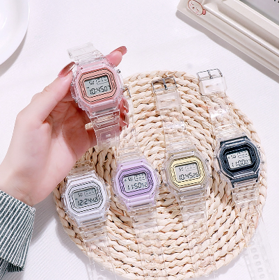 Square Dial Digital Watch Multifunction Unisex Watches