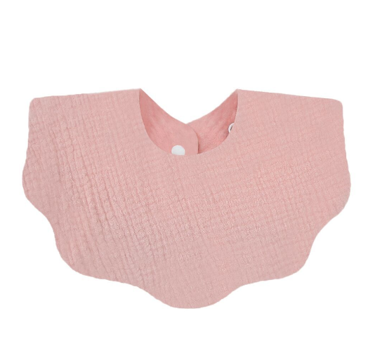 Baby Printed Towel Cotton Gauze Wavy Edge Muslin Bib BB18