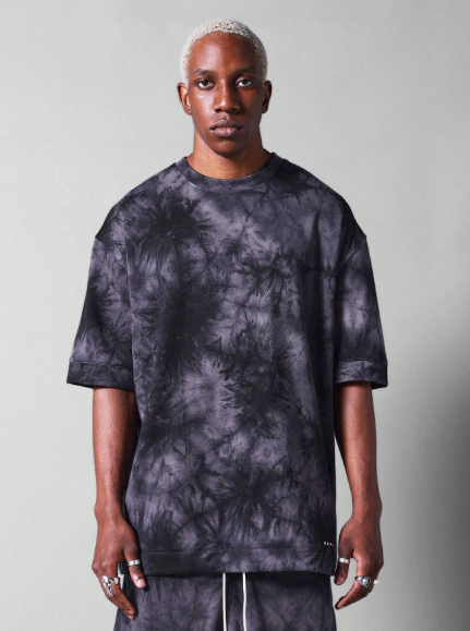 SUMWON Oversized Fit Tee With Tye Dye Graphic Print College Ready