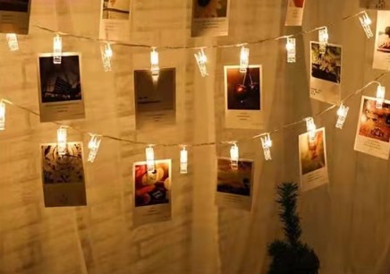 10LED Photo Clips Light Battery Operated Fairy String Party Decor Christmas Record Pary Decor