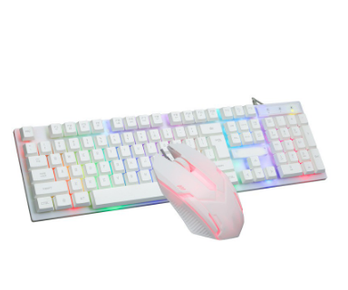 Zeus K004  Arc-Angle  Colorful LED Illuminated Backlight Gaming Keyboard And Mouse Bundle